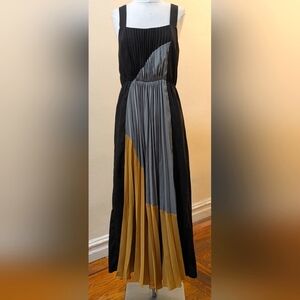 W118 by Walter Baker Pleated Colorblock Maxi Dress - Size S